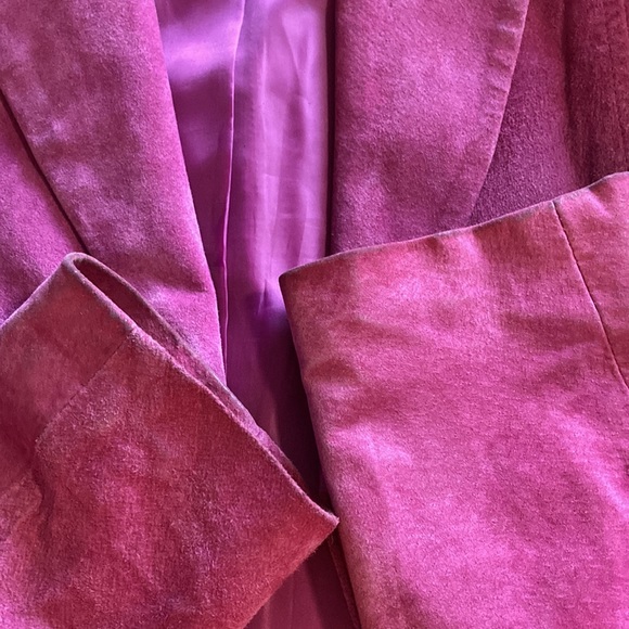 Vintage ID Collection Fuchsia Pink Suede Blazer - Picture 7 of 8